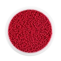 Perline di vetro 2mm rosso scuro in contenitore rotondo per gioielli fai-da-te - 2mm Circa 1800pz/Confezione/18g / Rosso