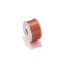 Vue détaillée du fil de nylon 0,3mm or rose sur une bobine transparente avec reflets - 0.3mm Diamètre / Marron