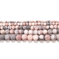Ματ χάντρες Pink Zebra Jasper σε διάφορα μεγέθη για χειροποίητα κοσμήματα DIY - 6mm / Ίασπις Ζέβρα Ροζ Ματ
