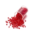 Vibrant red 2mm hexagonal glass bugle beads for DIY jewelry making in clear tube - 2mm (1800 Pieces/Pack) / Red