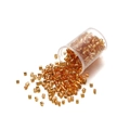 Golden bugle beads 2mm glass spacers pouring from a cup for DIY jewelry making - 2mm (1800 Pieces/Pack) / Gold Yellow