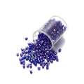 DIY mixed blue and purple iridescent 2mm glass bugle beads for jewelry and embroidery - 2mm (1800 Pieces/Pack) / AB Blue