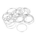 Polished silver metal closed circles for DIY jewelry making and earring components - 8mm / White K/Silver