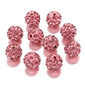 10mm rosa funkelnde Kristall-Disco-Perlen für DIY-Armbänder und Schmuck - 10mm (10 Stück/Packung) / Rosa