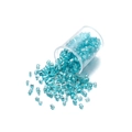 2mm light blue silver-lined glass tube beads for DIY jewelry and accessory crafting - 2mm (1800 Pieces/Pack) / Lake Blue