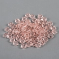 Detalle de cuentas de cristal de vidrio rosa claro facetadas para joyería artesanal DIY - Rosa Claro Transparente