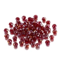 Macro shot of red faceted crystal glass beads with AB colorful coating for DIY jewelry - Transparent AB-Purple