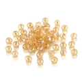 Macro shot of faceted champagne crystal beads with a clear hole for DIY jewelry making - Transparent AB Camel