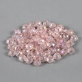 Macro view of multi-faceted light pink crystal ab beads for DIY jewelry making and crafts - Transparent AB-Light Pink