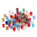 Cuentas espaciadoras de cristal facetado para joyería DIY y manualidades - Colores Mezclados Transparentes