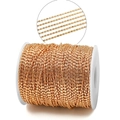 Macro view of 1.5mm golden copper barrel bead chain on a spool for DIY jewelry crafts - 1.5mm [2m/Pack/14g] / KC Gold