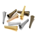 Calottes coniques en spirale métallique or argent et bronze pour bijoux DIY - Multicolore