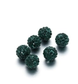 Perle Shamballa da 10mm verde scuro con cristalli per la creazione di gioielli - 10mm (10 Pezzi/Confezione) / verde scuro