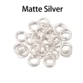 Matte silver jump rings for DIY jewelry making connecting parts on white background - 0.7*5mm / Matte Silver
