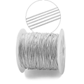 Dettaglio catena serpente argento su bobina con zoom macro per creazione gioielli fai-da-te - 1.6mm (2m/33g) / Argento