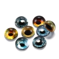 Varios cabujones de vidrio de ojo de gato con patrones para hacer joyería - 8mm (10 Piezas) / Mezcla Aleatoria