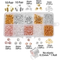 DIY jewelry making kit featuring crystal beads, metal findings and a plastic storage box - Crystal Set