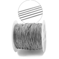 Dettaglio di un rotolo di catena serpente argento 1,2-1,6 mm per creazione di gioielli - Bianco K/Argento