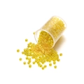 2mm yellow AB glass seed beads in a transparent container for jewelry making - 2.0mm (Approx. 1800pcs/17g) / AB Yellow