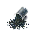 Deep blue and bronze 2mm AB glass seed beads in a transparent cylinder container - 2.0mm (Approx. 1800pcs/17g) / AB Olive Green