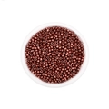 Koperkleurige glazen zaadkralen voor DIY sieraden maken in een transparante ronde doos - 3mm (600 Stuks/Verpakking) / Koper