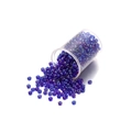 Deep blue AB coated 2mm glass seed beads for DIY jewelry making in clear tube - 2.0mm (Approx. 1800pcs/17g) / AB Royal Blue