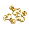 Three gold heart-shaped rotating lobster clasps for keychains and bag accessories - Heart / Set of 3 / Gold