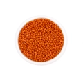 Gepolijste oranje glazen rocailles voor DIY sieraden maken in een ronde container - 3mm (600 Stuks/Verpakking) / Oranje