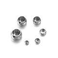 Polished stainless steel spacer beads set in various sizes for DIY jewelry making - 3.5mm / 120 Pieces / Original Stainless Steel