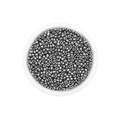 Zilvergrijze metallic glazen kralen voor DIY sieraden in een heldere ronde doos - 3mm (600 Stuks/Verpakking) / Zilver