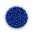 Dunkelblaue runde Acrylperlen mit Loch in einer klaren Schale für DIY Schmuck - 10mm (ca. 50 Stück/28g) / Dunkelblau