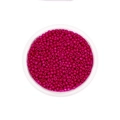 Donkerroze glazen rocailles voor DIY sieraden maken in een ronde transparante tray - 3mm (600 Stuks/Verpakking) / Roosrood