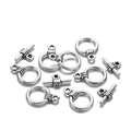Ensemble fermoir toggle OT en alliage argent antique pour bijoux DIY et colliers - Lot de 20 / Blanc Argenté