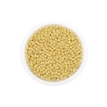 Crèmekleurige glazen kralen voor DIY-sieraden maken in een ronde container - 3mm (600 Stuks/Verpakking) / Lichtgeel