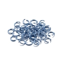 Bulk light blue aluminum open jump rings for DIY jewelry making and bracelet connectors - 0.8*6mm / Blue and Purple