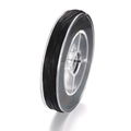 Detail of black elastic beading thread wound on a clear spool for DIY jewelry making - 50m Per Spool / Black