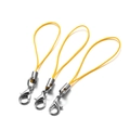 Three yellow nylon lanyards with silver lobster clasps for DIY crafts and accessories - 10 PCS / Yellow