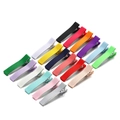 Kleurrijke alligator haarspeldjes omwikkeld met grosgrain lint voor DIY haaraccessoires - 48cm / Meerkleurig