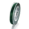Close-up of dark green elastic crystal string wound on a transparent plastic spool - 50m Per Spool / Dark Green