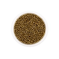 Gouden glazen kralen voor DIY sieraden georganiseerd in een ronde plastic opbergdoos - 3mm (600 Stuks/Verpakking) / Koper