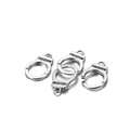 Detailed view of silver handcuff charms with Freedom engraving for DIY jewelry - Silver