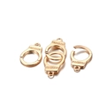 Golden handcuff-shaped DIY charms with Freedom engraving for jewelry making - KC Gold