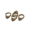 Mini metal handcuff pendants for DIY jewelry with Freedom engraving in bronze - Antique Bronze
