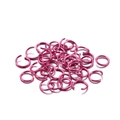 Detailed pile of vibrant rose pink aluminum open jump rings for DIY jewelry making - 0.8*6mm / Pink 1