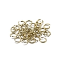 Close-up of high-quality gold plated jump rings for DIY jewelry making and bracelets - 0.8*6mm / Yellow 1