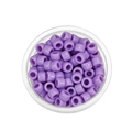 Makroaufnahme violetter Acrylperlen mit großen Löchern für DIY-Schmuckherstellung - 100 Stück/Packung (8,3x5,8 mm) / Lila