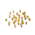 Polierte vergoldete Edelstahl-Quetschperlen für Schmuckherstellung und Fixierung - 1.5mm (100 Stück/Packung) / Gold