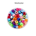 Bunte Acryl-Fassperlen mit großem Loch für DIY-Schmuckherstellung in runder Box - 100 Stück/Packung (8,3x5,8 mm) / Süßigkeiten Gemischt