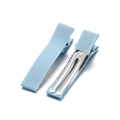 Set of two light blue ribbon-wrapped alligator hair clips for DIY hair accessories - 10 Pieces/Pack (48*9.5mm) / Sky Blue