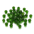 Cuentas de cristal de vidrio facetado verde esmeralda para creación de joyas DIY - Verde Oscuro Transparente